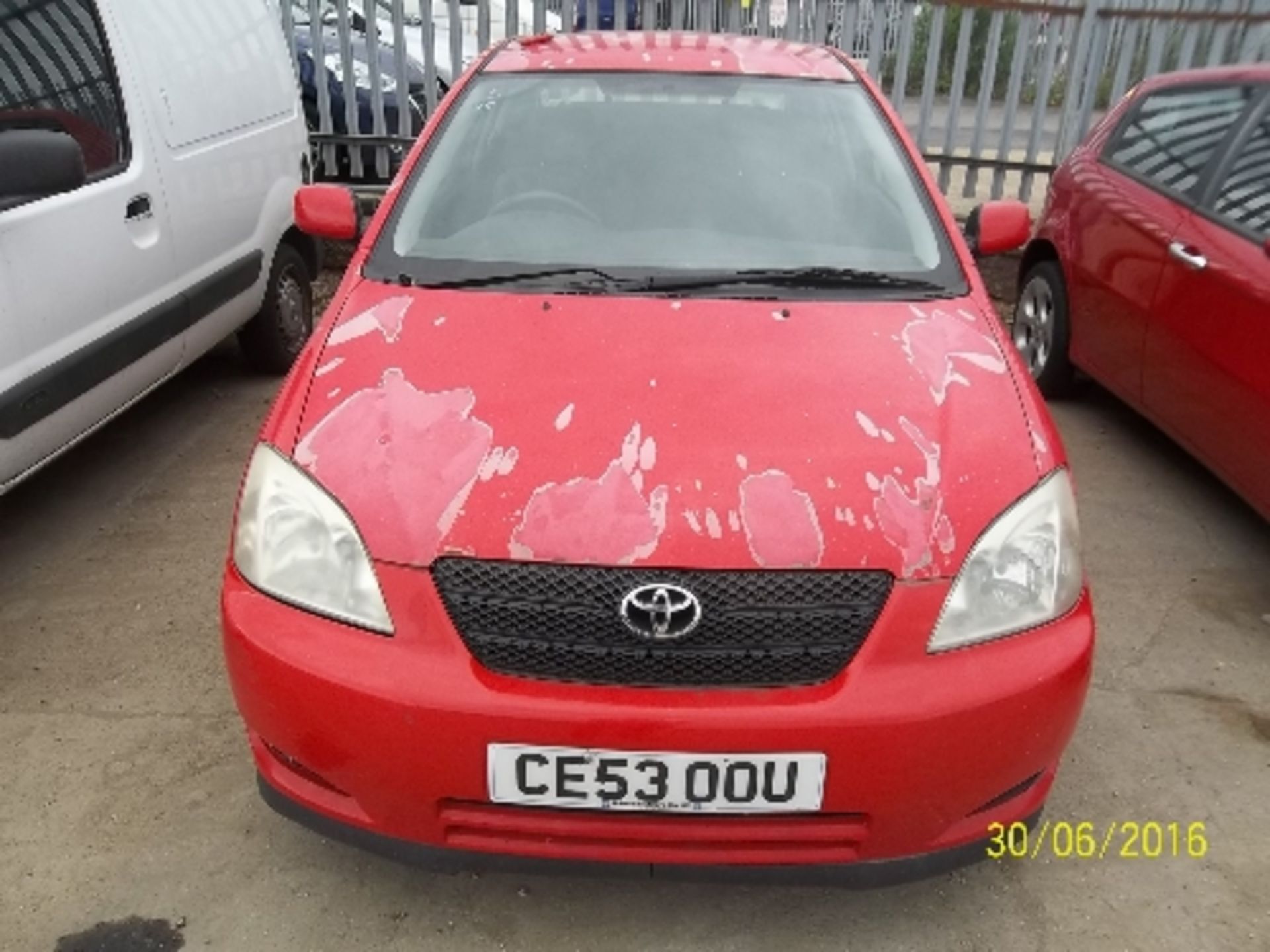 Toyota Corolla T3 VVTI - CE53 OOU Date of registration: 12.09.2003 1598cc, petrol, manual, red