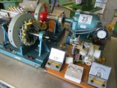 3 assorted teaching aid electric motors/generators and VSD177 tachogenerator