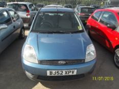 Ford Fiesta Finesse - BJ52 XPV Date of registration: 29.10.2002 1299cc, petrol, manual, blue