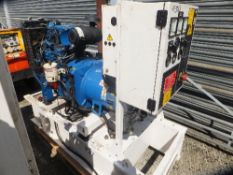 FG Wilson 27kva skid mounted open set, 38,865 hrs No exhaust manifold This lot is sold on