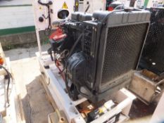 Fg Wilson 27kva skid mounted open set 15,275 hrs No ignition switch This lot is sold on