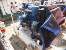 FG Wilson 27kva skid mounted open set, 43,310 hrs Rear oil seal leaking This lot is sold on
