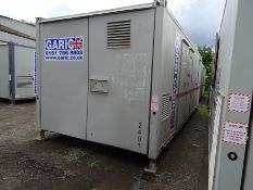 24ft x 9ft Combi cabin office, canteen & toilet (2491) c/w 11kva Sutton generator (17383)