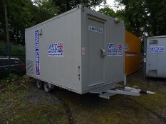 14ft x 8ft Combi mobile cabin (8107) c/w toilet & canteen 11kva Sutton generator (10560)