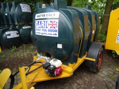 500 gallon site water bowser (4162) c/w Honda petrol pump