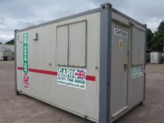14ft x 8ft static welfare unit 12v (11649) c/w toilet and canteen