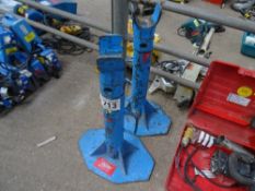 2 cable reel stands