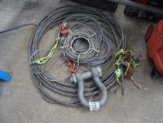 Wire hawser and bow shackle