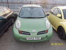 Nissan Micra S - CA52 TDV Date of registration: 21.02.2003 1240cc, petrol, manual, green Odometer