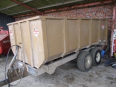 ETC-Mill 6-6.5T grain trailer (1982), approx. 50% tyres, serial no. 8876
