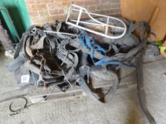 Pallet of old carthorse harness