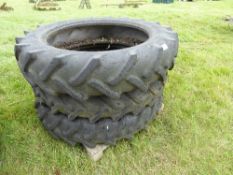 3 rear tractor tryes 12.4/11-36 part worn