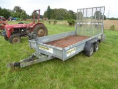 Challenger Independent twin axle plant trailer with wire mesh rear tail gate