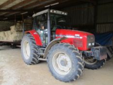 Massey Ferguson 6270 4WD tractor (2002), 4,597 hours, approx. 40% tyres, safety registered tracking,