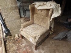 Victorian wing back armchair