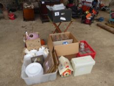 Large qty of china plates & other household items