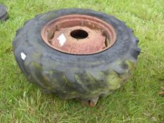 Ferguson rear tractor tyre and hub