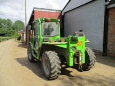 Merlo P40.7 telehandler with bale spike (2010), 3,670 hours, approx. 30% tyres, registration no.