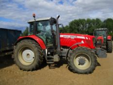 Massey Ferguson 6480 Dyna 6 4WD tractor (2011), approx 4,000 hours, approx. 60% tyres, safety