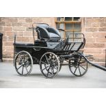 FOUR-WHEELED EXERCISE CART - Built by Hartland Carriages painted black with black vinyl driver’s