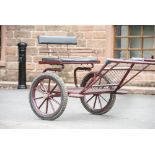 PONY EXERCISE CART - Built by Voitures Robert et Fils, Quebec, Canada; painted maroon with a