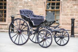 DOCTOR'S PHAETON - Built by Wales & Son, York; an elegant vehicle finished in dark blue with