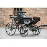 SPIDER PHAETON - Built by Hartland Carriages to suit a single or pair; finished in black with