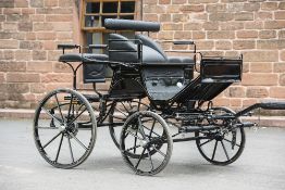 SPIDER PHAETON - Built by Hartland Carriages to suit a single or pair; finished in black with
