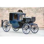 BOW-FRONTED BROUGHAM - Built by Drohan & Son, Carrick, on iron shod wheels, to suit 15 to 16 hh,