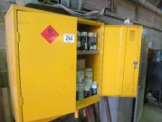 Paint cabinet and contents