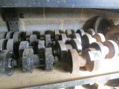 11 track rollers, 3 end rollers & 3 idler wheels to suit Yanmar C30R tracked dumper