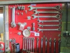 Tool rack and contents