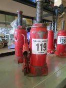 2 no Sealey hydraulic bottle jacks