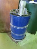 40 gallon gear oil drum c/w 2 air dispensing pumps