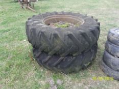 2 rear tractor wheels