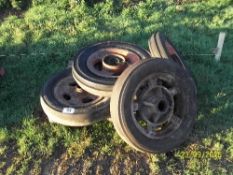 6 assorted Ford/Fordson wheels