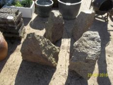 Four granite pieces