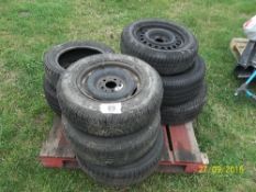 Pallet of wheels and tyres