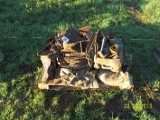 Pallet of assorted cultivator points & plough points