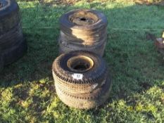6 assorted trailer/tractor tyres