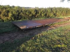 Approx 23ft x 8ft roll on/off flatbed top