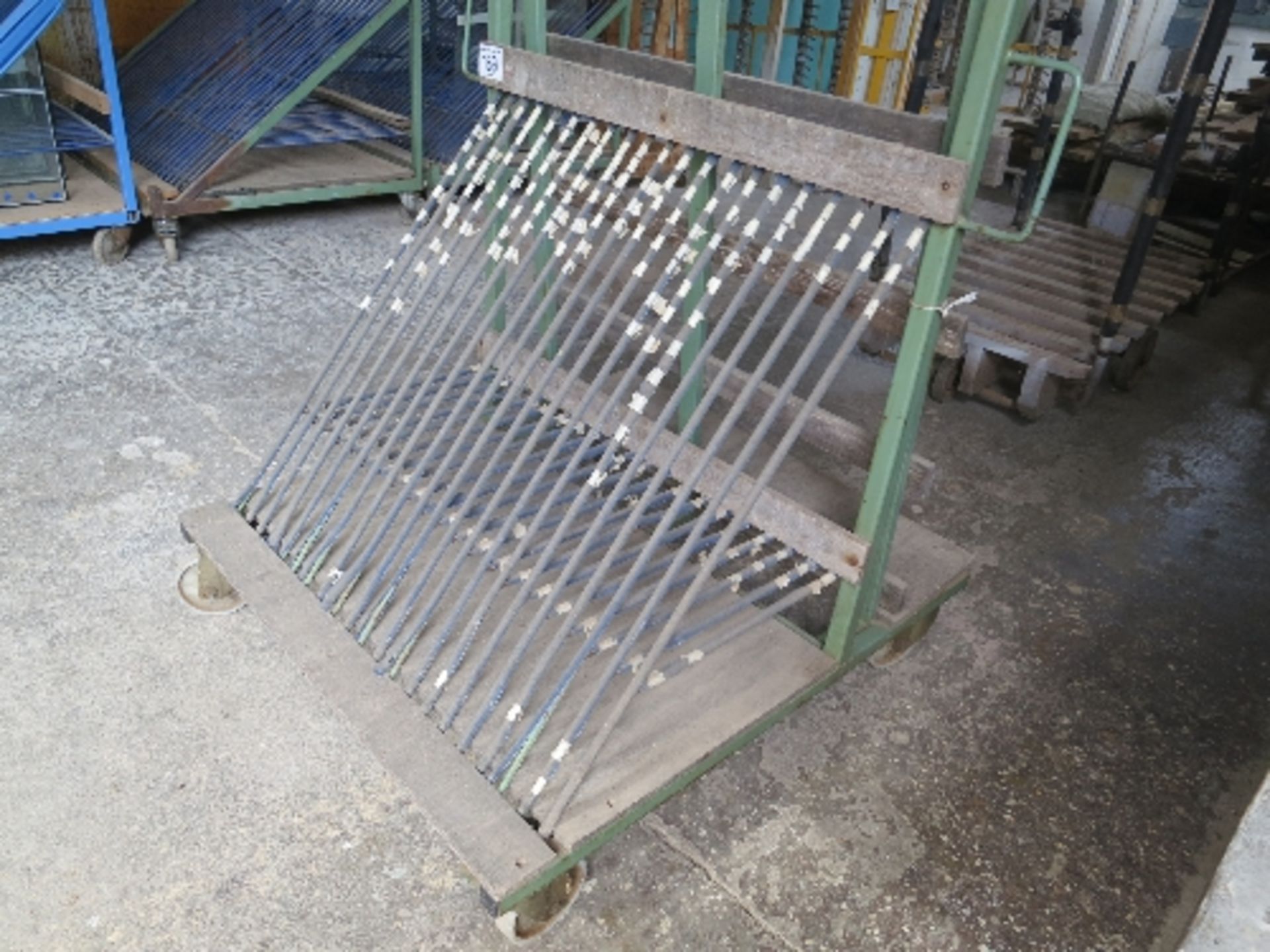 Glass trolley to take double glazing units, double sided, 4ft