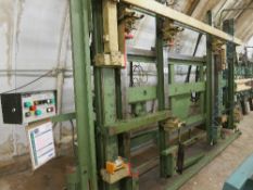 Mawed (Motorquickomat) hydraulic frame press, auto setting, 1800mm x 3250mm. SN. 8305085