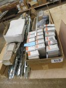 Large quantity of assorted window espagnolette bolts and keeps, including IPA and Aubi