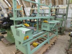 Twin head pneumatic bead cutting saw - not in use