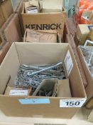 Quantity of assorted Kendrick 890 fasteners, keeps and stay bars