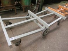 Wheeled timber trolley, (gray)