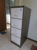 Four drawer metal filing cabinet