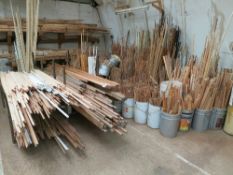 Large quantities of wooden beading