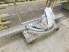 Straight length paint track with hangers - 6 x 8ft, 2 x 3ft straight, and 4 x 90 degree bends